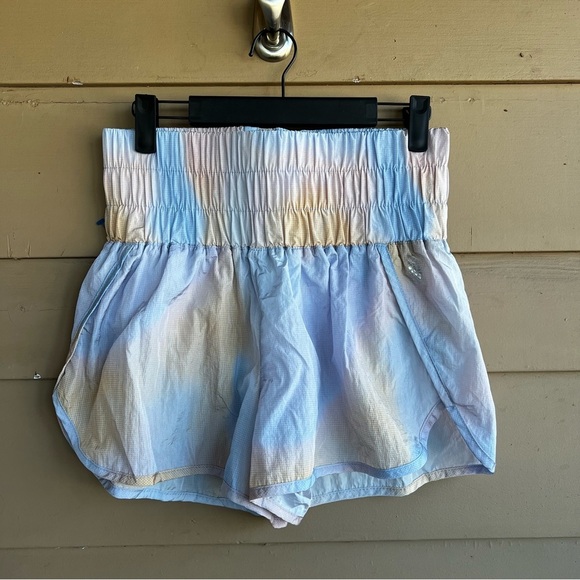 Free People Movement The Way Home Pink Blue Orange Aura Running Shorts SZ M - Picture 2 of 6